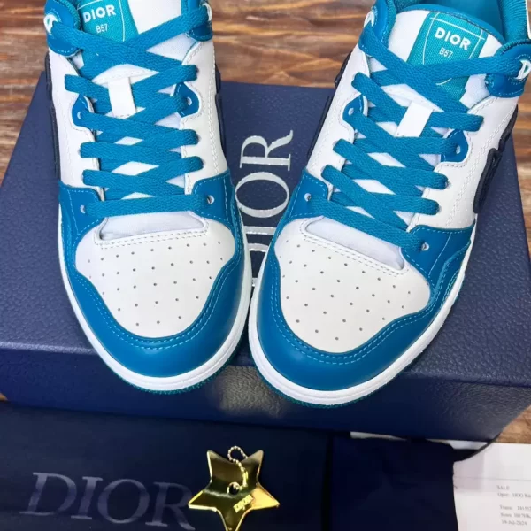 Dior B57 Low-Top Sneaker Blue and White Smooth Calfskin - DS106