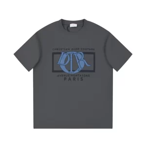 Dior Relaxed-Fit T-Shirt Gray Cotton Jersey - DT36