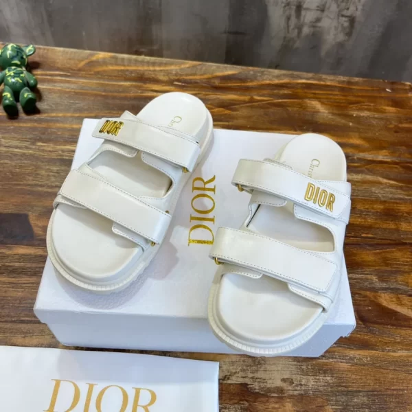 Dioract Slide White Lambskin - SD17