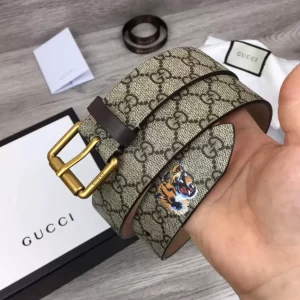 Gucci Tiger Print GG Supreme Belt - GB15