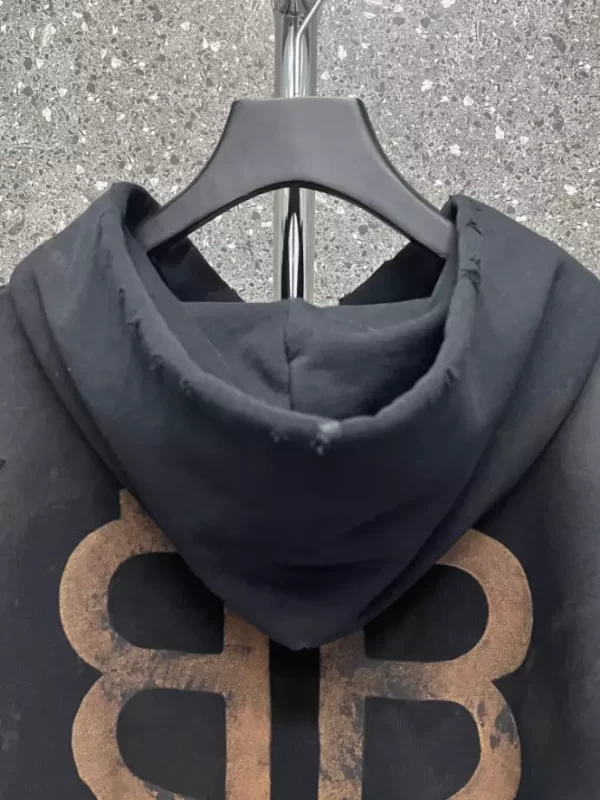 Balenciaga Crypto Hoodie Medium Fit in Black - HB07