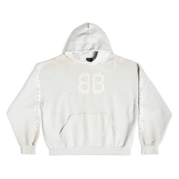 Balenciaga Crypto Hoodie Medium Fit in White - HB08