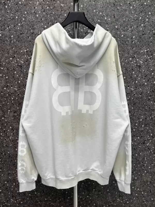 Balenciaga Crypto Hoodie Medium Fit in White - HB08