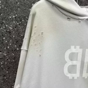 Balenciaga Crypto Hoodie Medium Fit in White - HB08