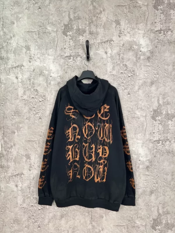 Balenciaga Logo Printed Oversized Hoodie