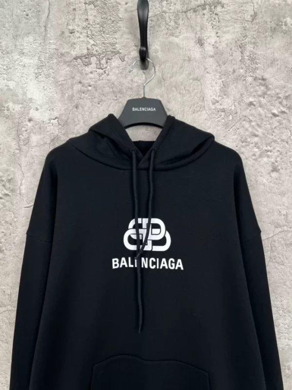 Balenciaga Logo Printed Oversized Hoodie - HB10