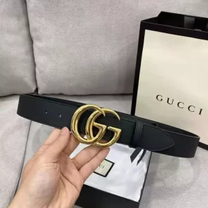 Gucci Marmont Leather Belt With Shiny Buckle - GB24