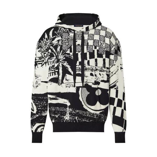 LV Parisian Collage Jacquard Hoodie - HL28