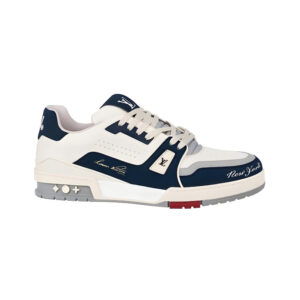 Louis Vuitton Trainer Sneaker White and Blue - LS222