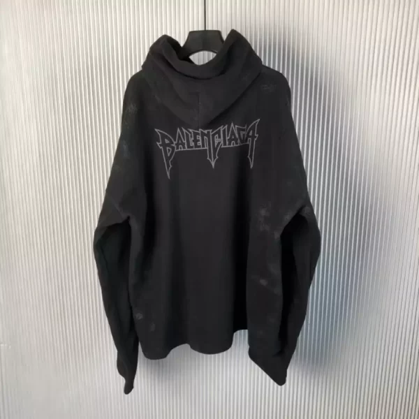 Balenciaga 3b Stencil Hoodie Medium Fit in Black - HB26