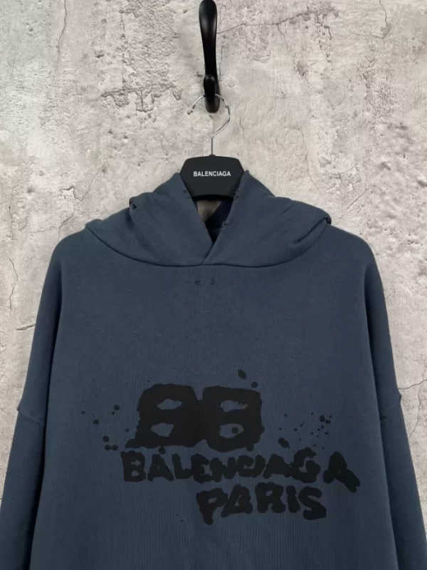 Balenciaga Hand-Drawn BB Icon Hoodie Large Fit - HB18