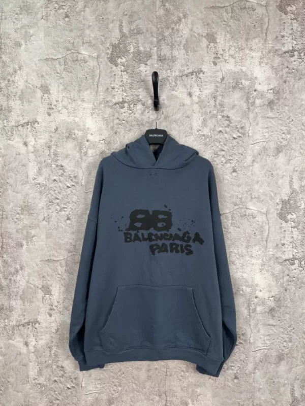 Balenciaga Hand-Drawn BB Icon Hoodie Large Fit - HB18