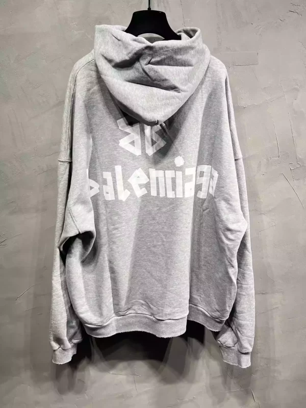 Balenciaga New Tape Type Tr Ripped Pocket Hoodie in Grey - HB25