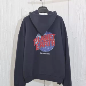 Balenciaga Planet Earth Zip-Up Hoodie Regular Fit - HB33