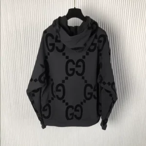 Gucci GG Flocked Print Cotton Fleece Sweatshirt - HG44