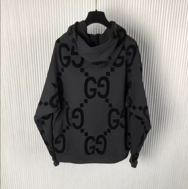 Gucci GG Flocked Print Cotton Fleece Sweatshirt - HG44