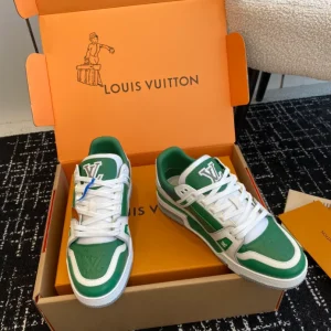 Louis Vuitton Trainer Sneaker In Borneo Green - LS231