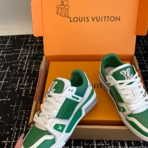 Louis Vuitton Trainer Sneaker In Borneo Green - LS231