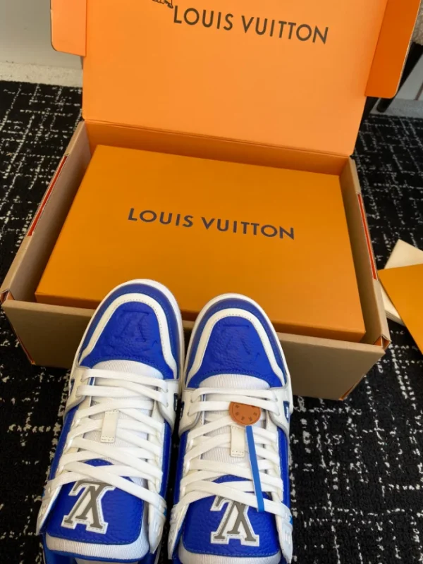 Louis Vuitton Trainer Sneaker In Gaston Blue - LS233