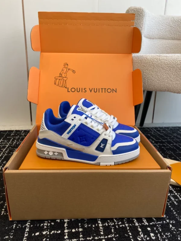 Louis Vuitton Trainer Sneaker In Gaston Blue - LS233