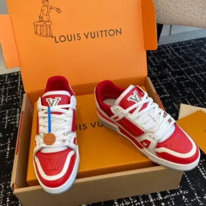 Louis Vuitton Trainer Sneaker In Sari Red - LS234