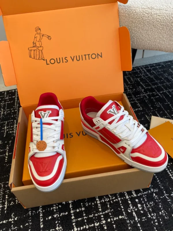 Louis Vuitton Trainer Sneaker In Sari Red - LS234