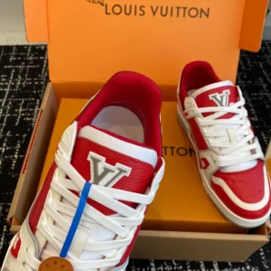 Louis Vuitton Trainer Sneaker In Sari Red - LS234