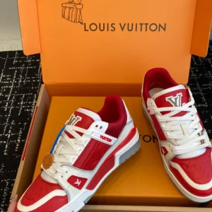 Louis Vuitton Trainer Sneaker In Sari Red - LS234