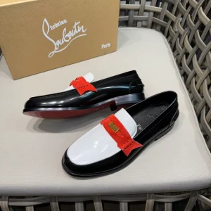 Christian Louboutin Donna Patent Red Sole Penny Loafers - CL14